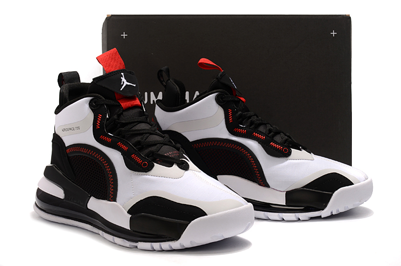 Air Jordan Mars 720 White Black Red Shoes - Click Image to Close